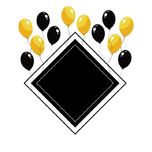 Premium Vector Beautiful Happy Birthday Card With Balloons and Golden Photo Frame
